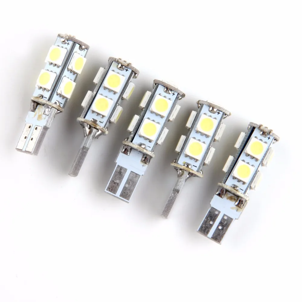 POSSBAY 5 шт. белый 12V T10 9SMD 5050 W5W светодиодный светильник внутренний клин для лампочек