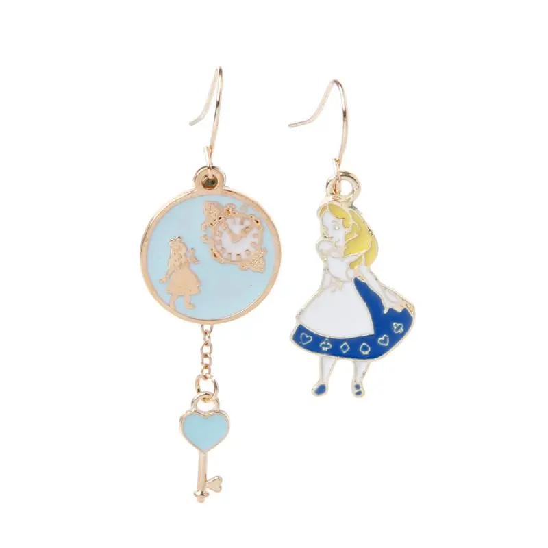 

Rabbit Clock Poker Party Cartoon Icon Earrings Alice in Wonderland Stud Earrings