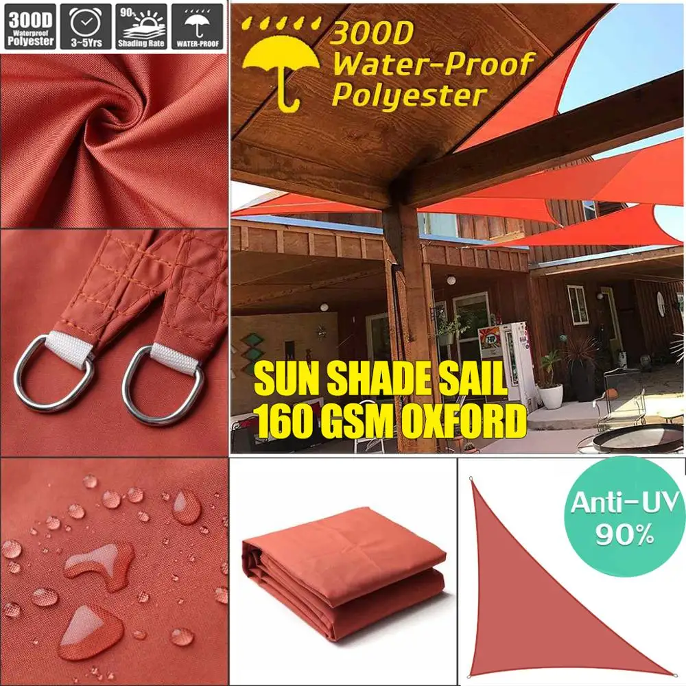 

Waterproof Shade Sail Anti-UV Sunshade Net Outdoor Garden Sunscreen Sunblock Shade Cloth Net Plant Greenhouse Cover Car Cover XL