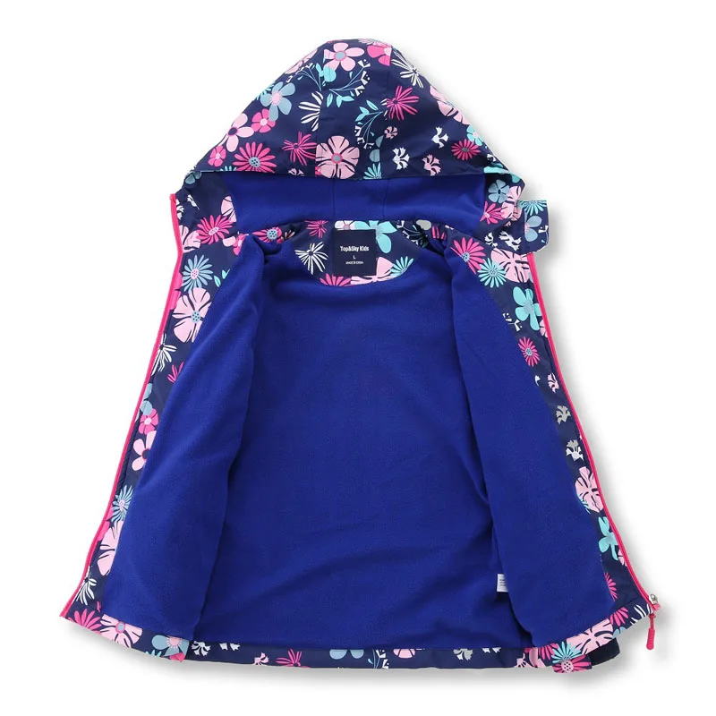 Waterproof Girls Jackets 2021 Winter Fashion Kids Girl Outerwear Windproof Hooded For Children's Polar Fleece Coats | Детская одежда