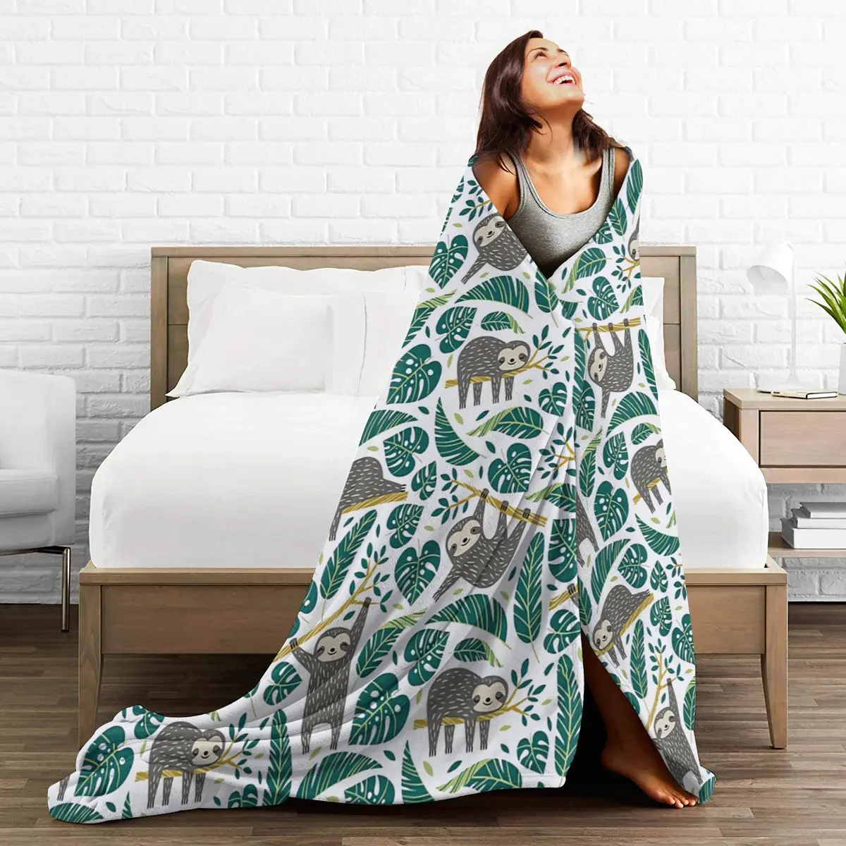 

3D Cartoon Sherpa Blanket Warm Super Soft Flannel Office Nap Bedspread Sofa Bedding Plush Quilt Plaids 296082079