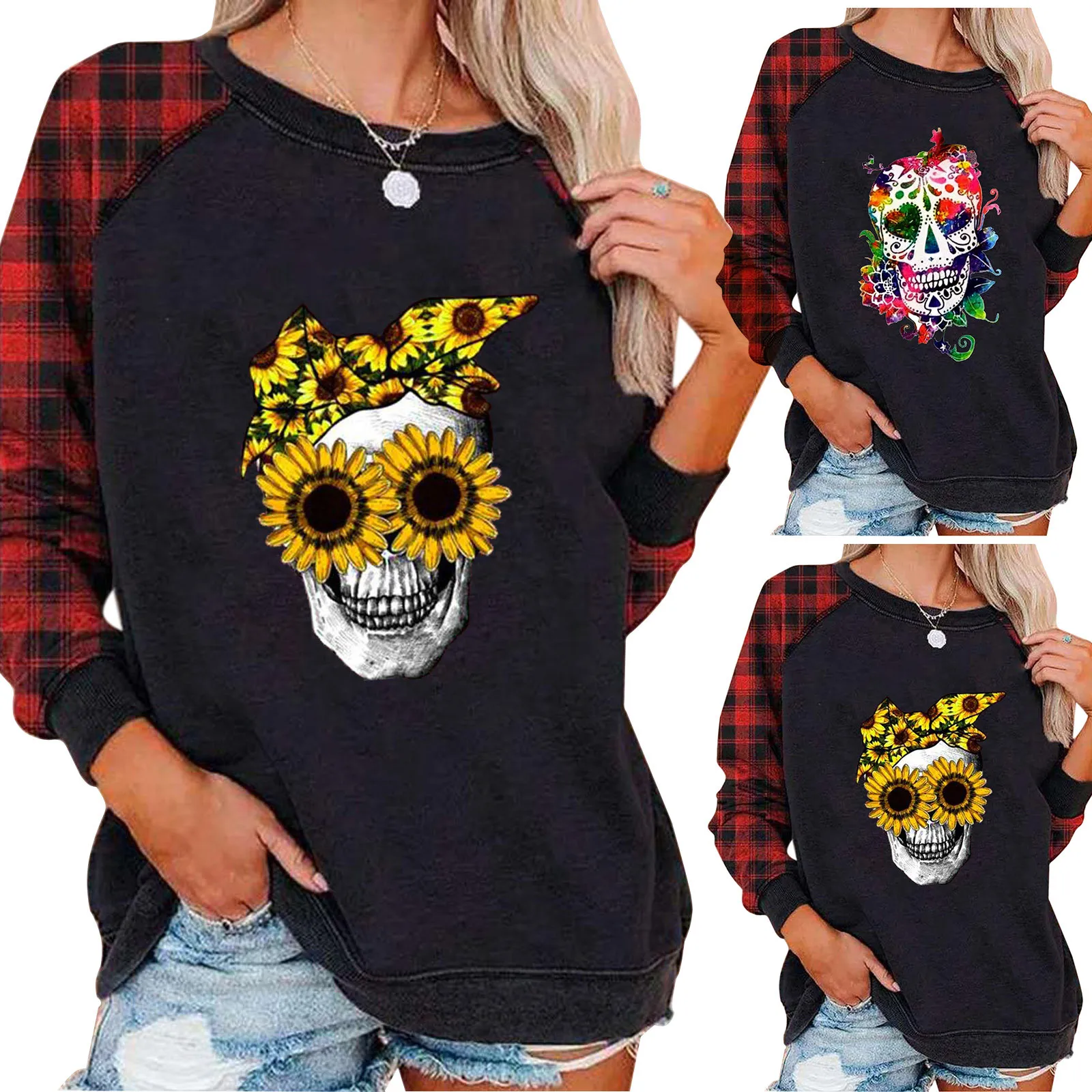 

Женская блузка с длинными рукавами, однотонная кружевная Повседневная блузка с длинными рукавами, на Хэллоуин, 89 # Q