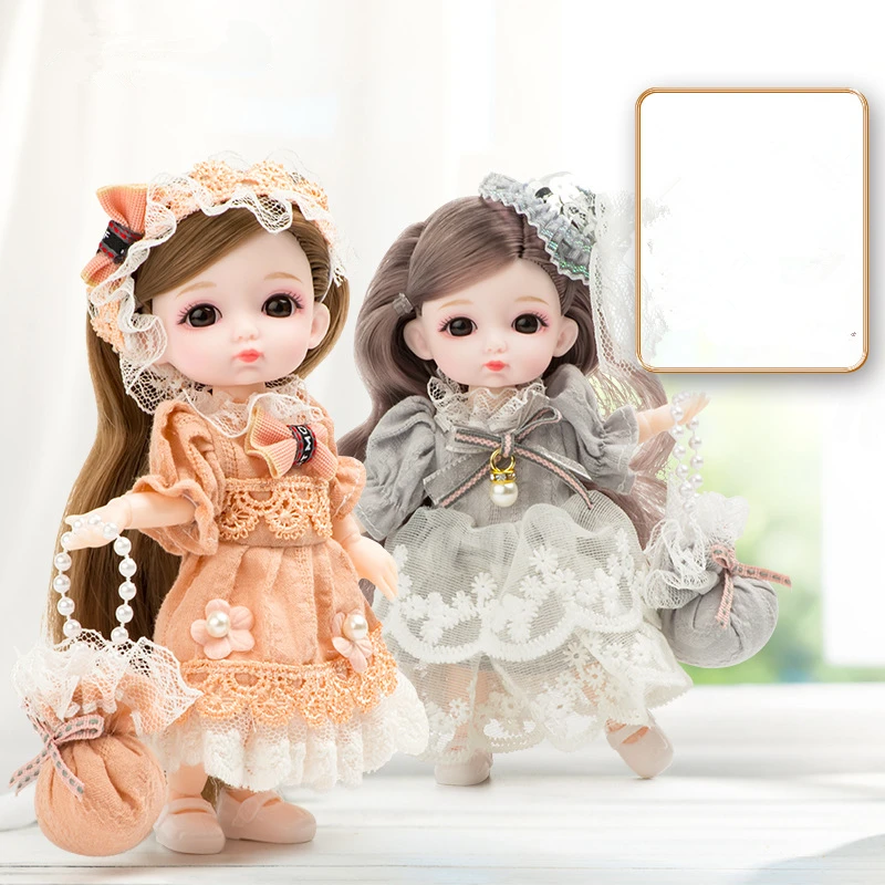 16 см BJD мини кукла 13 подвижных шарнирных девочек 3D большие глаза DIY 1/8 с бутиковой