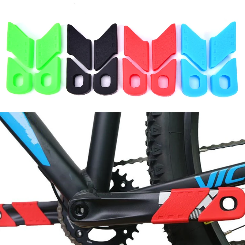 4 шт. велосипедная крышка шатуна силиконовый рукав MTB велосипедный шатун защита