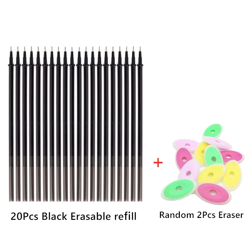 Стираемая ручка с заправляемым стержнем комплект 0 5 мм цвет синий черный Большие