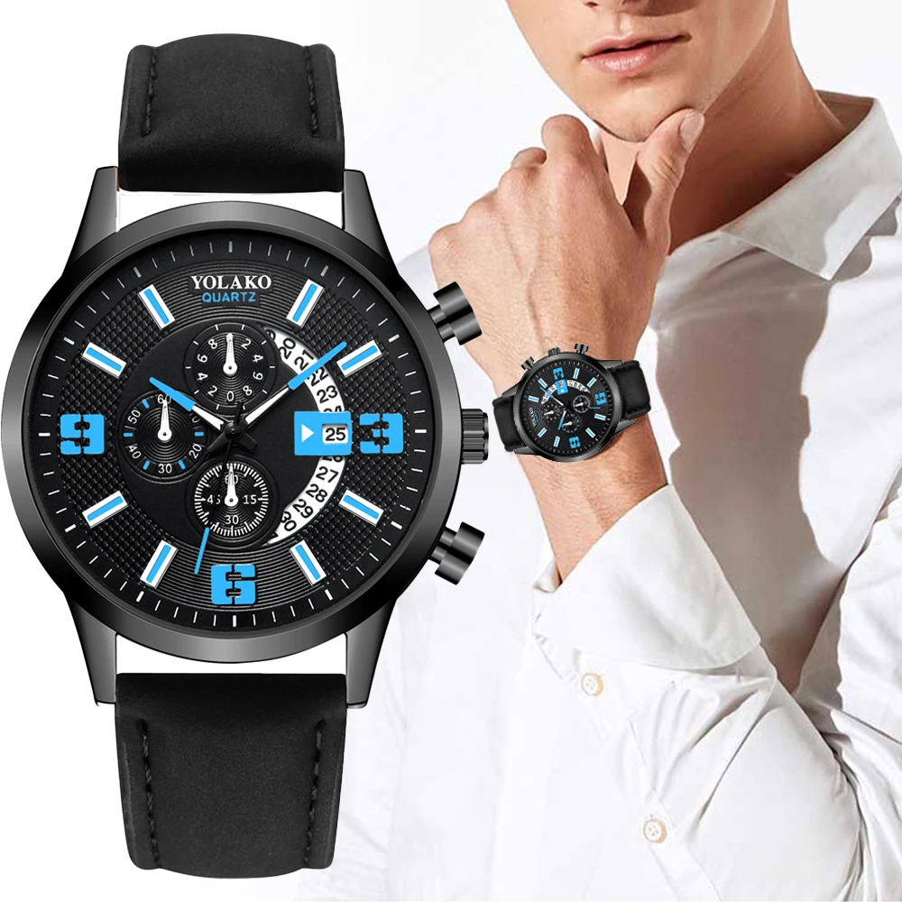 

Men Luxury Stainless Steel Watch Quartz Business Calendar Wristwatch New relogio masculino YOLAKO watch men часы мужские Reloj