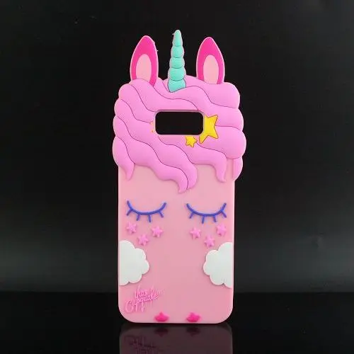Темно-серый Для samsung galaxy S10 S9 Plus S8 S7 Edge Note 9 8 3D Салли Единорог медведь мультфильм силиконовый чехол для сотового телефона - Цвет: Темно-серый