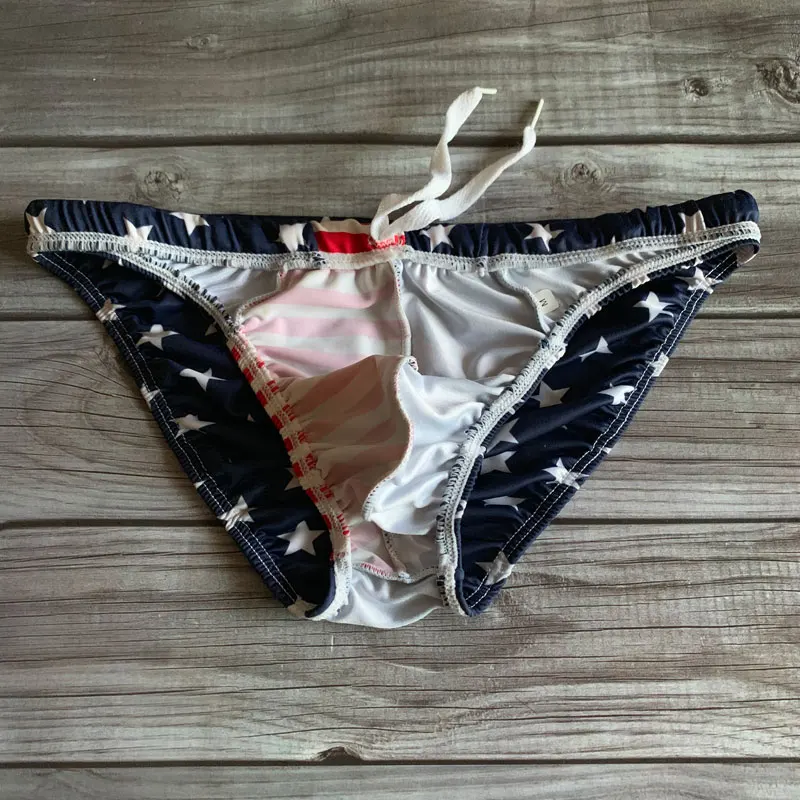 Сексуальные мужские модные купальники бикини короткие низкая посадка США звезды