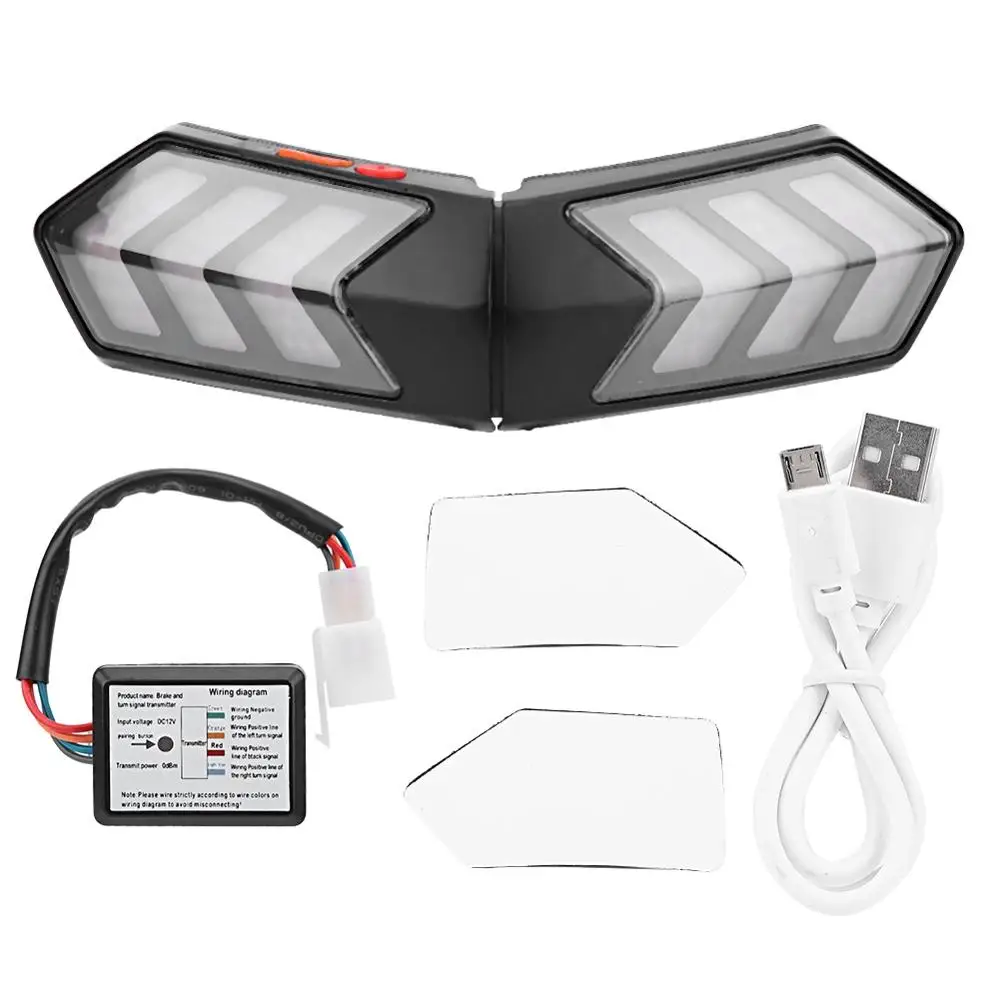 ABS Беспроводной мотоциклетный шлем светодиодный Безопасность светильник