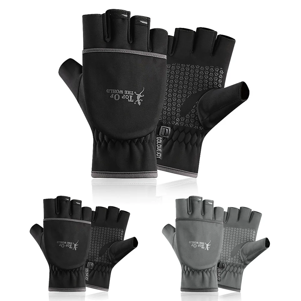 

Windproof Gloves Women Thick Polar fleece M/L/XL Flip Cover Fingerless