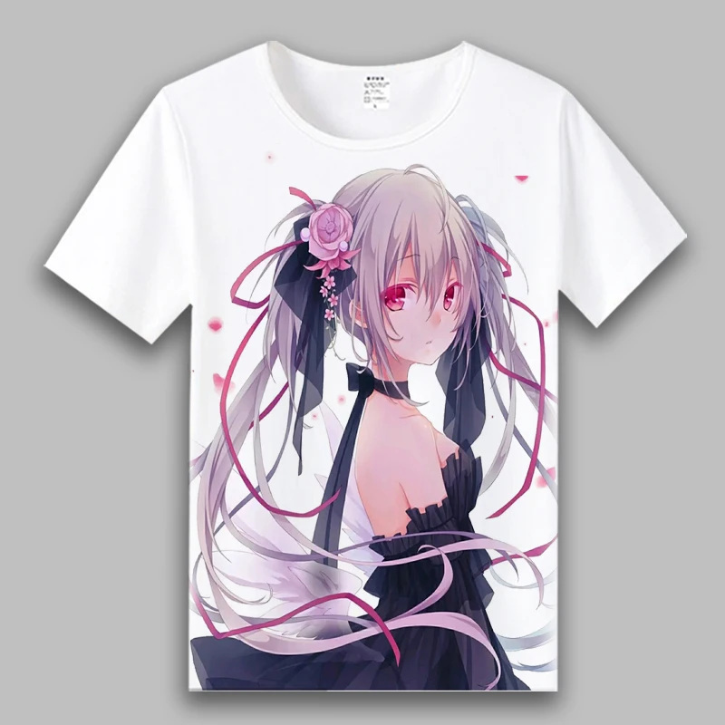 Футболка для косплея Yosuga no Sora Kasugano Haruka с принтом летняя футболка короткими