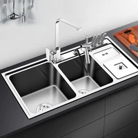 304 stainless steel nano sink with trash can multi function kitchen sink thickened kitchen bowl from saudi arabia