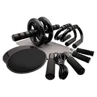 Набор роликов для пресса, скользящая пластина, скакалка, ручной захват S-типа, подставка для отжиманий, тренажер для мышц, домашний тренажерный зал