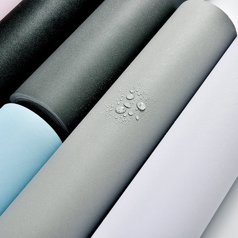 PVC Waterproof Matte Wallpaper Stickers Removable Solid Color Vinyl Wall Sticker Modern Self Adhesive Waterproof Wall Papers