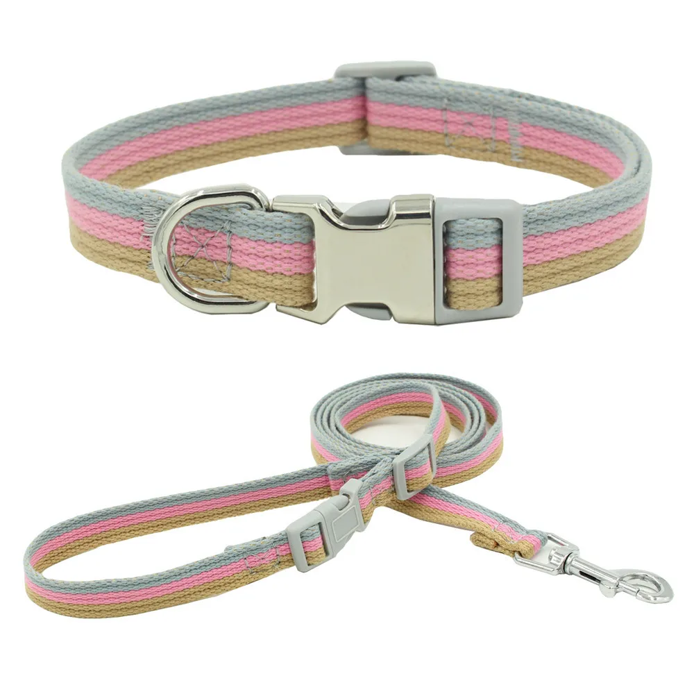 

2020 Pet 3-color Comfortable Collar Adjustable Bust Dog Collars And Leash Set Dog Tracking Leash Small Medium Large Dog Collars