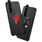 Чехол для Tecno Camon 15 Premier, роскошный мягкий черный пластиковый чехол 6,6 дюйма с магнитным металлическим кольцом, чехол для Tecno Camon 15 Premier