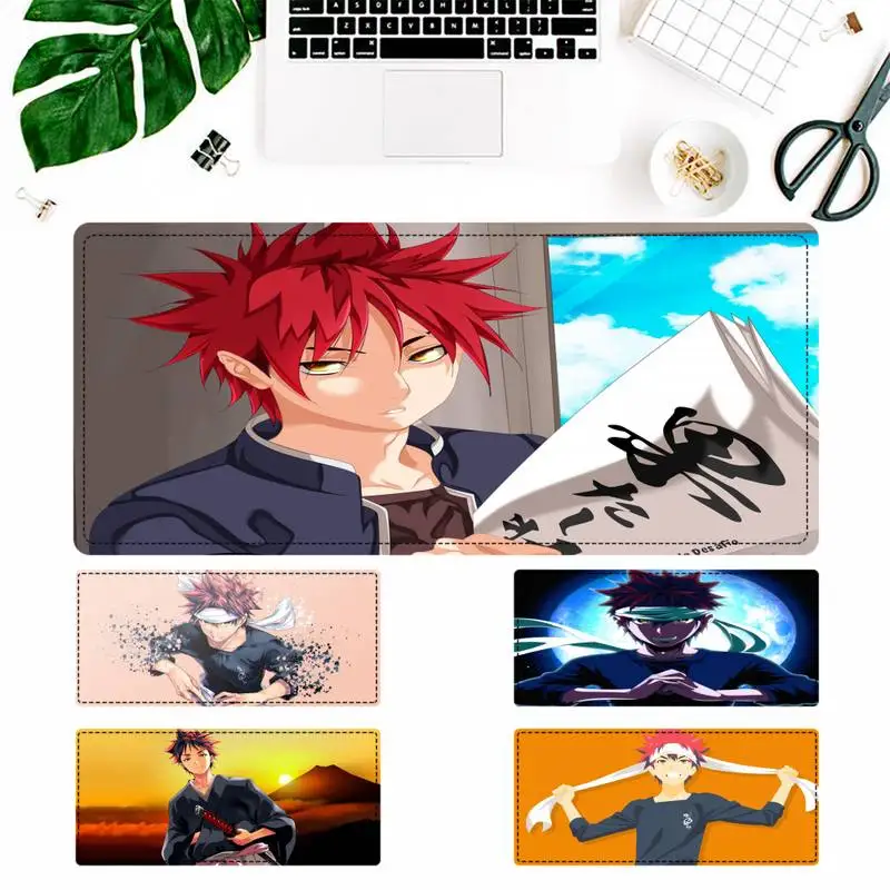 

Girly Food Wars Shokugeki no Soma Soma Yukihira Gaming MousePad Large Big Mouse Mat Desktop Mat Computer Mouse pad For Overwatch