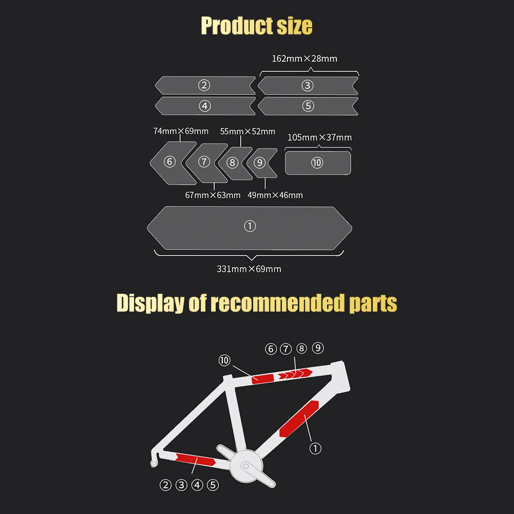 Защитная пленка на раму велосипеда цвет в ассортименте|Наклейки велосипед| |