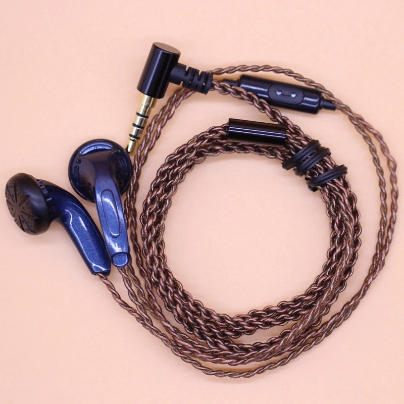 

3.5mm Bend L Plug Earphone DIY MX500 Flat Head Earbuds Heavy Bass Sound with Microphone