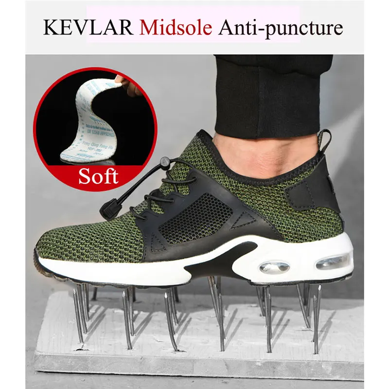 SUADEEX/Рабочая обувь Мужские дышащие рабочие защитные для кроссовок из сетчатого