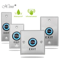 contactless waterproof no touch sensor exit switch induction type release exit button switch access control dc12v24v with led
