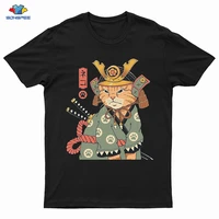 sonspee 3d print japanese samurai cat tattoo mens t shirt cool classic art tshirt women summer casual o neck cotton fitness top