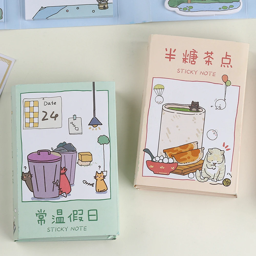 

260 Sheets Multi-Fold Sticky Notes Lovely Cartoon Memo Note Daily Plan To Do List NotePad Easy to Stick for Home Office School