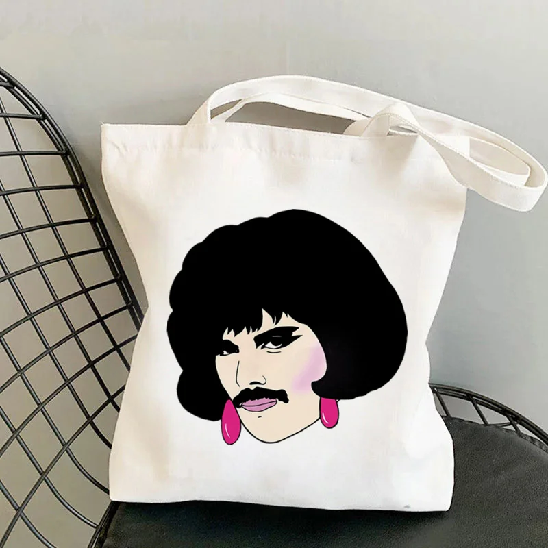 

Shopper Freddie Mercury Break Free Printed Tote Bag women Harajuku shopper handbag girl Shoulder shopping bag Lady Canvas Bag