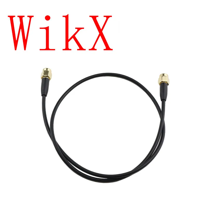 

Double SMA male straight feeder line Two-end inner screw inner needle interface 50CM line length 0.5m double male adapter cable