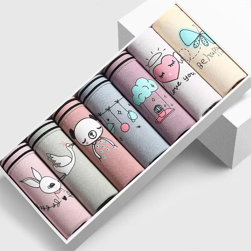 Трусы женские хлопковые с низкой посадкой нижнее белье Симпатичные трусики