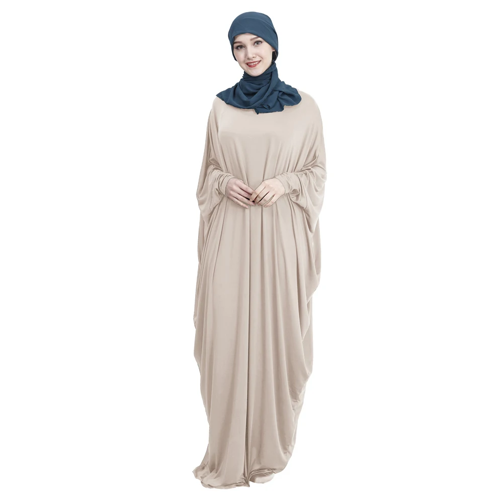 Abaya мусульманское женское длинное платье Jilbab Kaftan рукав летучая мышь Повседневный
