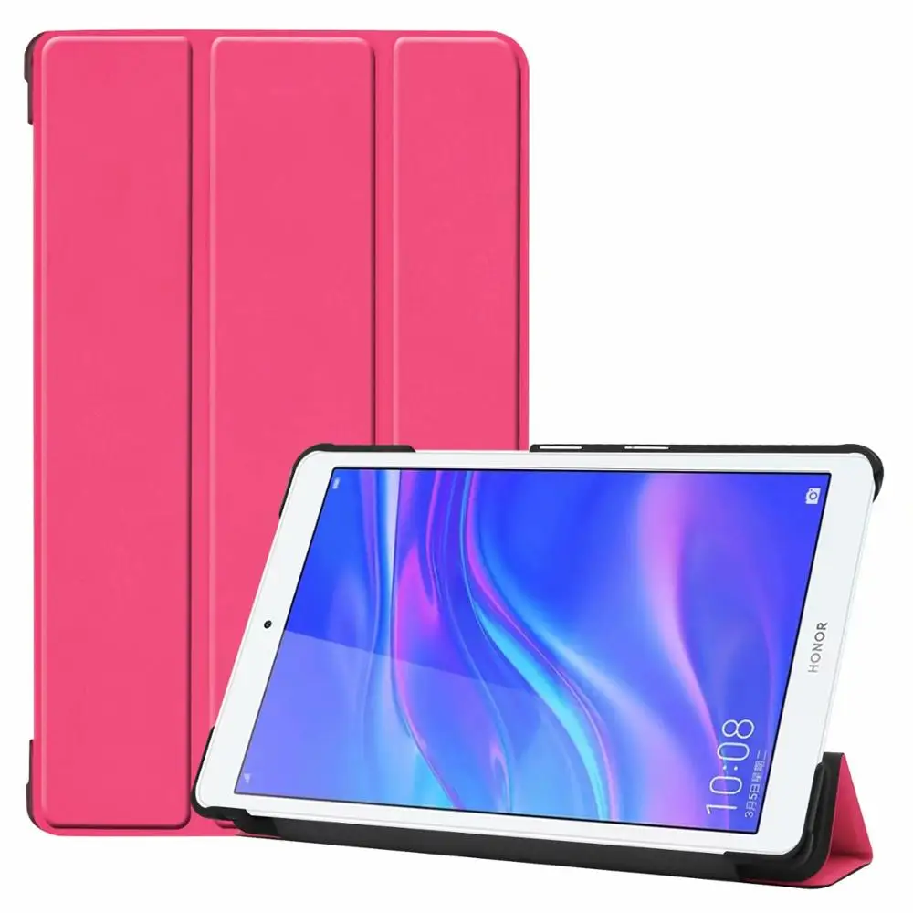 mei hong Ультратонкий смарт-чехол из полиуретановой кожи для huawei MediaPad M5 Lite 8,0 JDN2-AL00/W09 8," T5 8,0 чехол для планшета+ пленка+ ручка - Color: mei hong