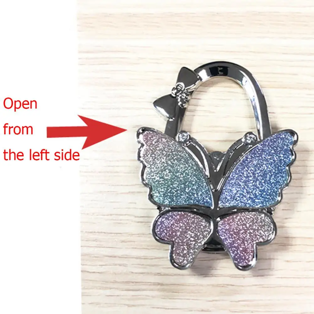 Складная вешалка для сумок с бабочкой настольный крючок женщин держатель