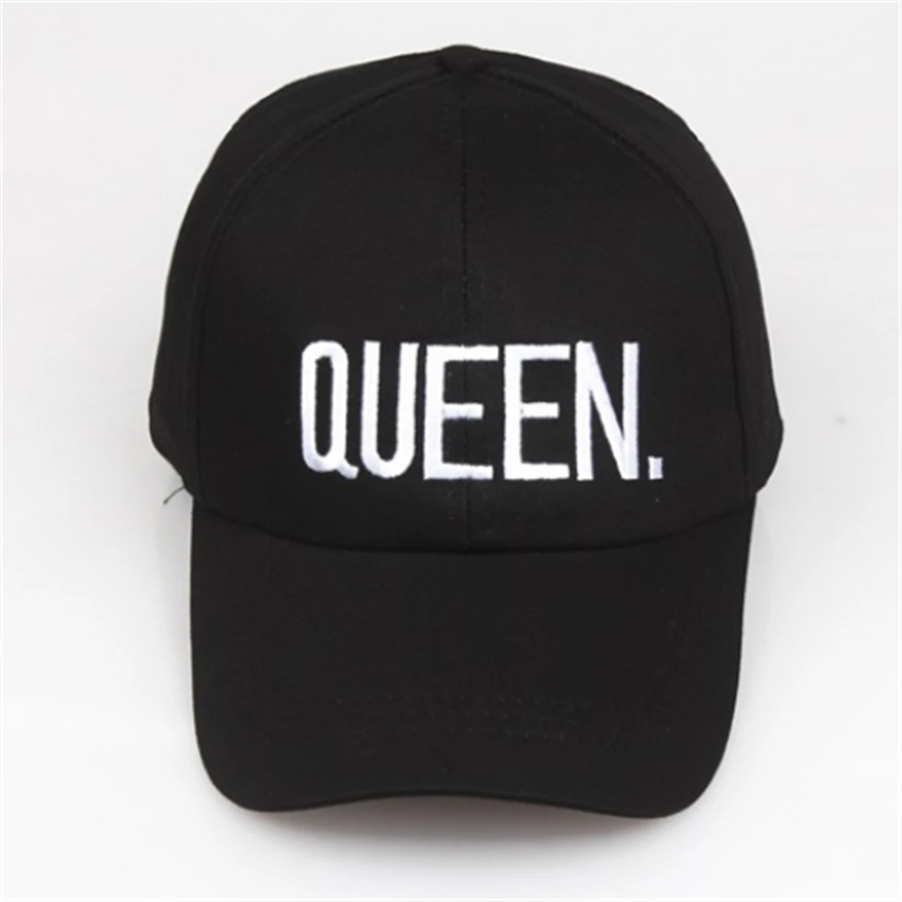 Бейсболка KING с вышивкой для влюбленных мужчин и женщин Черная Спортивная Кепка в