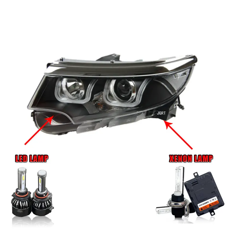 LED high beam 2 шт. автомобильный стиль светодиодный фары для Ford Edge 2011- для Edge Головной фонарь светодиодный DRL Объектив двойной луч H7 HID Xenon bi xenon объектив - Цвет: LED high beam