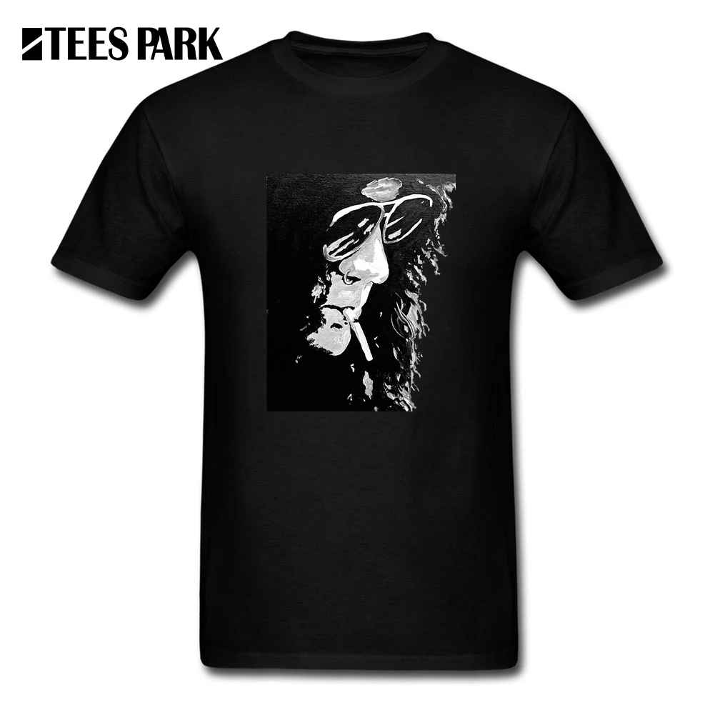 Футболка плюс размер Slash дизайн масляная живопись курительная музыка гитара