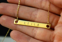 engraved name necklace name bar necklace custom bar necklace personalized jewelry gift gift for her letter bar necklace