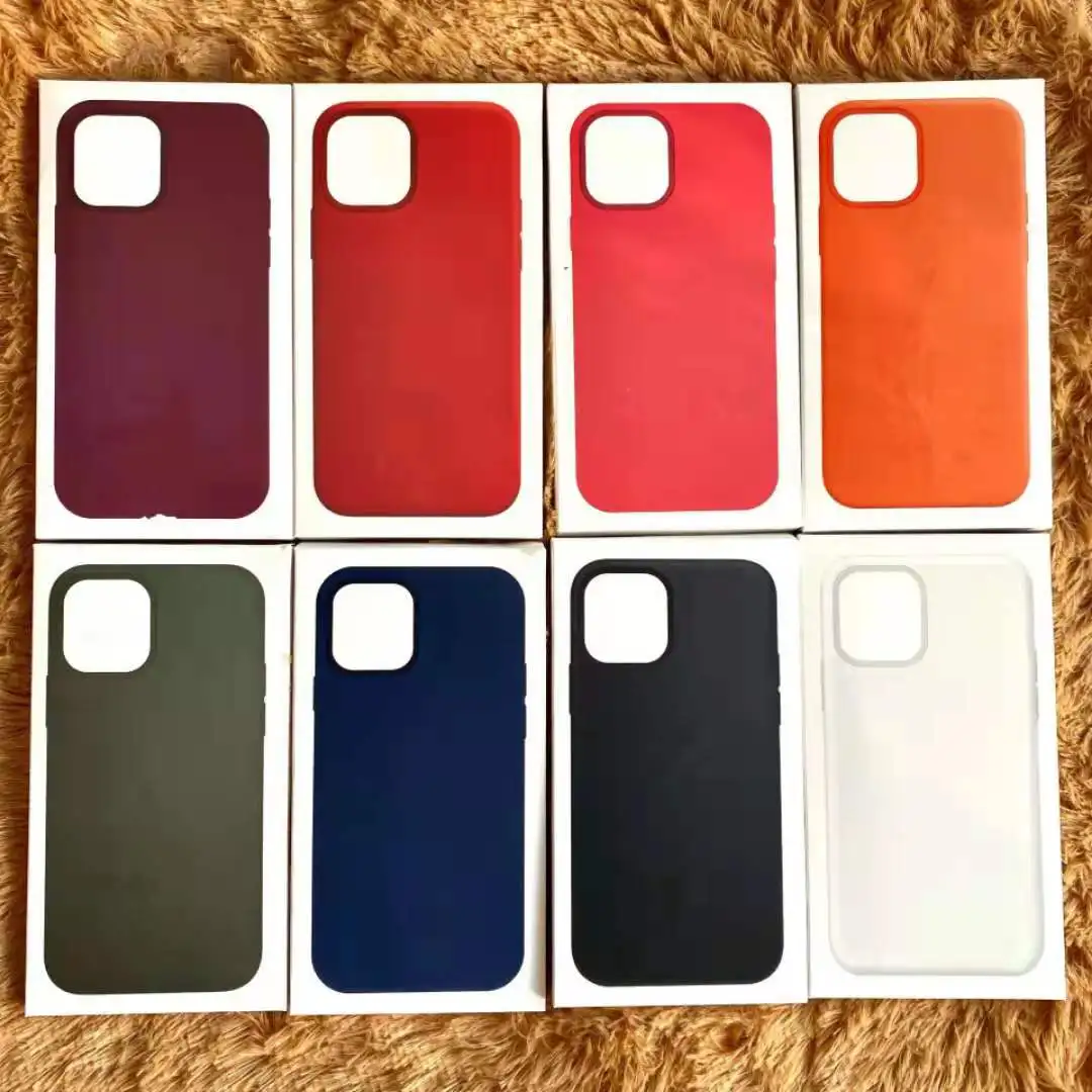 

Официальный Магнитный силиконовый чехол для iPhone 12, магнитный силиконовый чехол с анимацией для iPhone 12 Pro Max, чехол с розничной коробкой