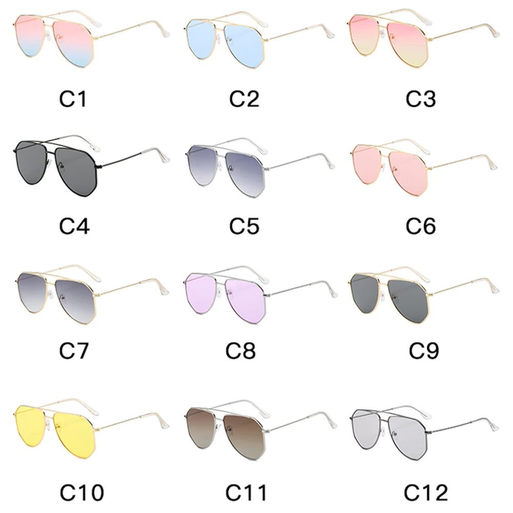 

YAMEIZE Classic Pilot Sunglasses Metal Frame Retro Sun glasses Brand Designer Luxury Eyeglasses Driving Eyewear For Men Women