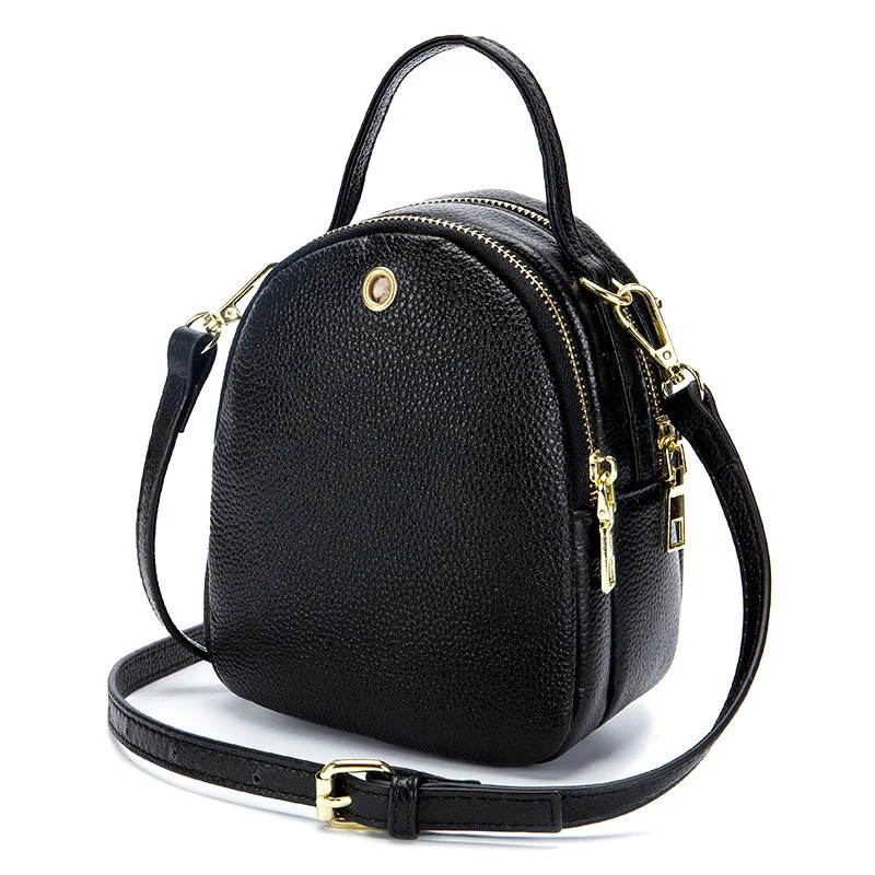 

Real Leather Lady's Messenger Bags 2020 New Large Capacity Shoulder Bags Mobile Phone Bag for Women Bucket Bag Crossbody Bags