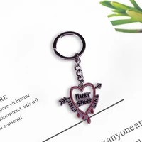creative cartoon love personalize keychain popular musicl fans theme keyring musicl enthusiast gift jewelry car key pendant