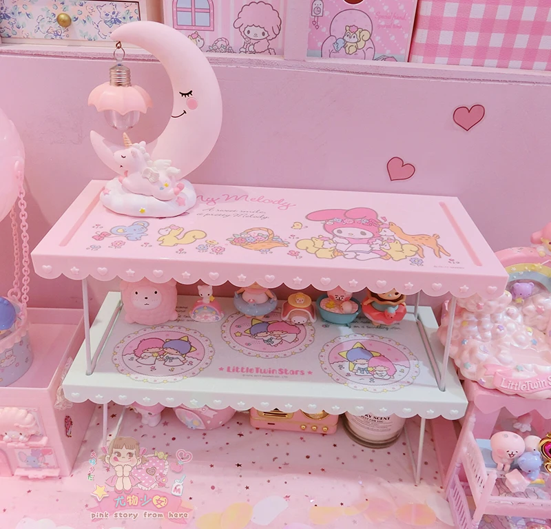 Мультфильм hello kitty My Melody Pom pomparin маленькие Две звезды милые косметички складная стойка для хранения сумка игрушка косметический Органайзер
