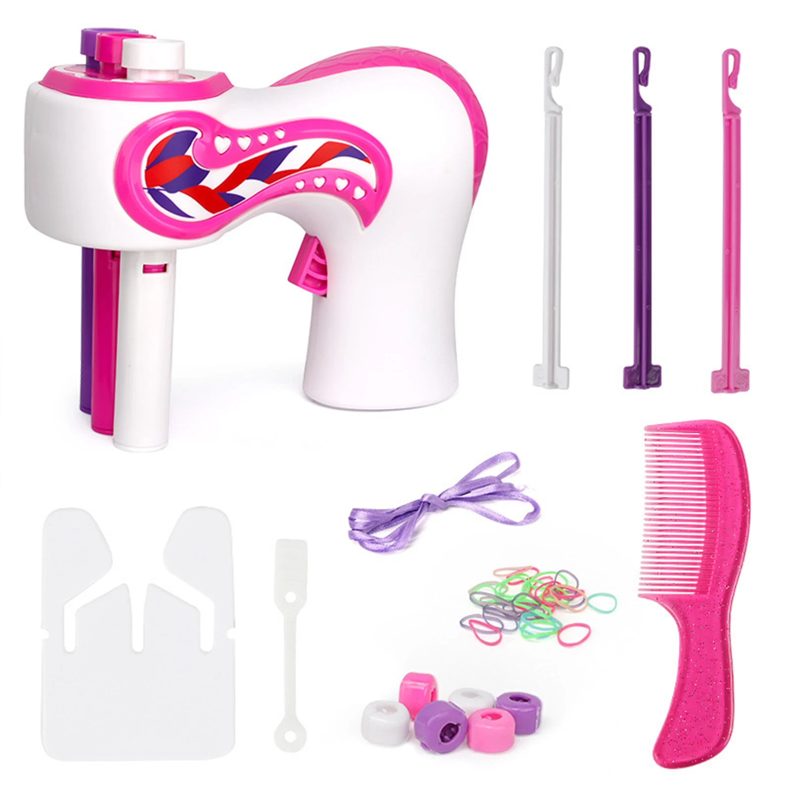 

Автоматическая машинка для плетения волос для девочек, приспособление для самостоятельного завязывания волос, электрический инструмент д...