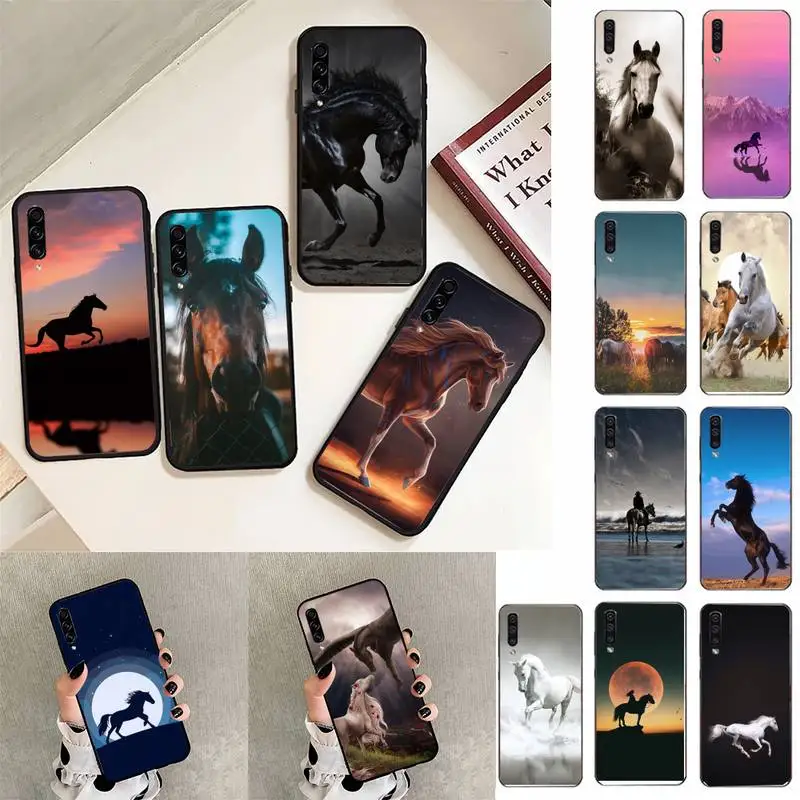 

YNDFCNB Running horse Phone Case For Samsung Galaxy A30 A20 S20 A50S A30S A71 A10 A10S A6 plus Fundas Coque Bumper