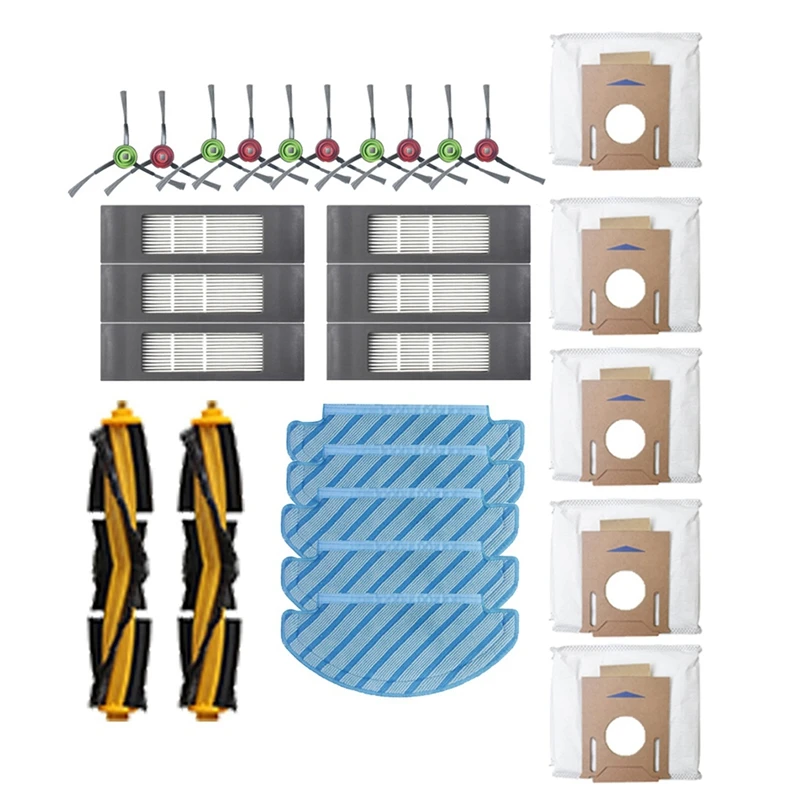 

HOT-Replacement Roller Brush Filters Dust Bags Part Kit For Ecovacs Deebot OZMO T8 T8 AIVI Robot Vacuum Cleaner Accessories