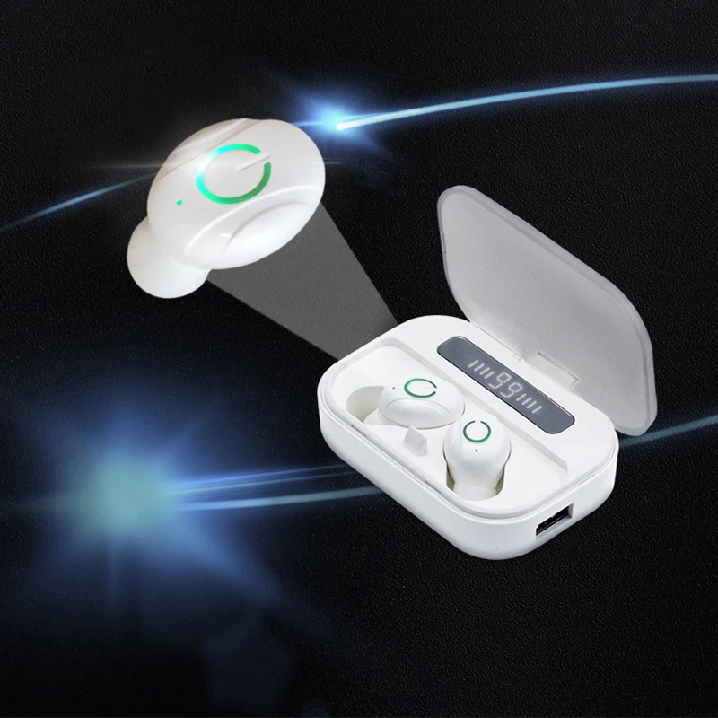 Настоящие беспроводные Bluetooth наушники-вкладыши спортивные шумоподавляющие TWS