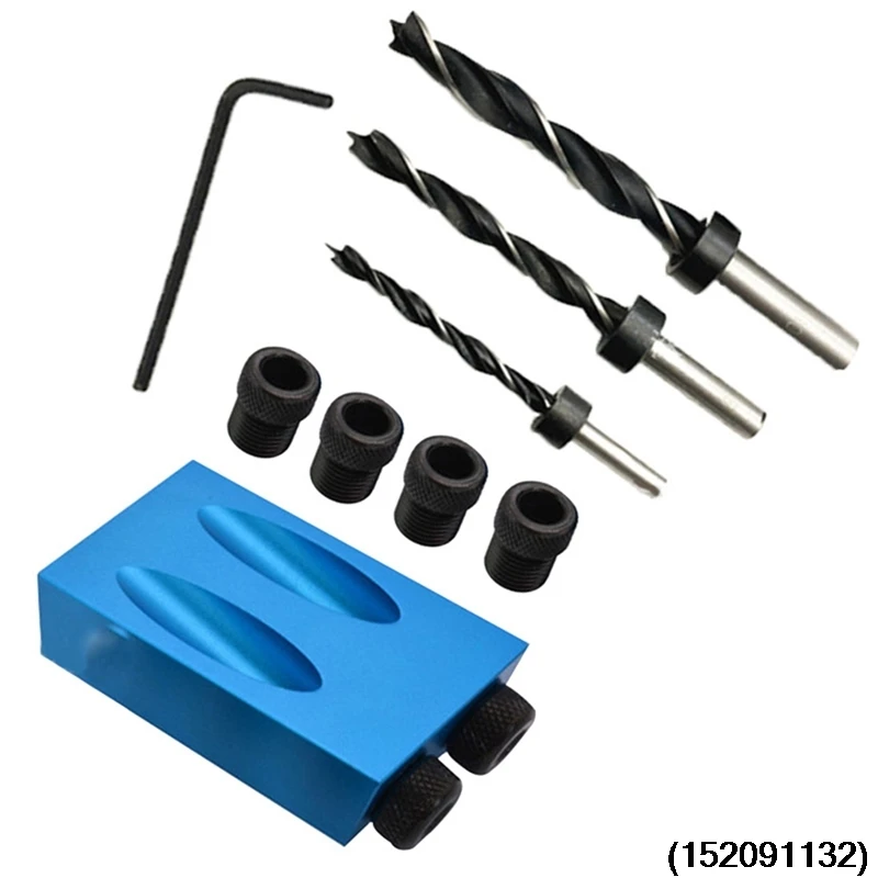 

14 шт.! Косой отверстие локатор буровой 15 градусов угол луча локатор биты из шаблона для отверстий под косой деревянных направляющий зажим на...