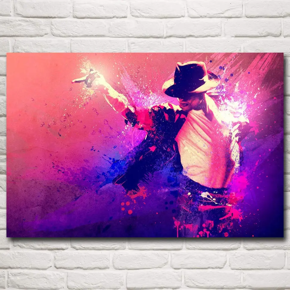 Foocome известная рок-певица Майкл Джексон художественная настенная живопись шелк