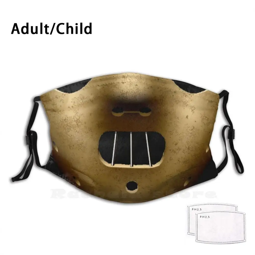 Hannibal Lecter Protective Face Mask Funny Print Reusable Pm2.1063 Filter Silence Lambs Horror Movie | Аксессуары для одежды