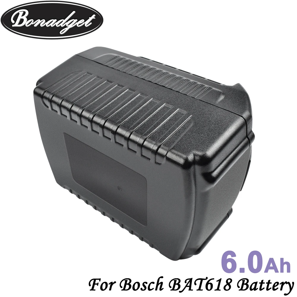 

Bonadget Bosch 18V 6000mAh Bosch Drill BAT609 BAT618 3601H61S10 JSH180